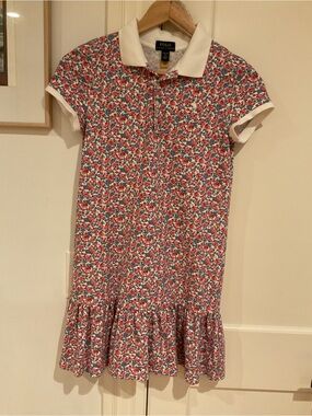 New girl’s Ralph Lauren Floral Polo Dress with White Collar size 12-14yr